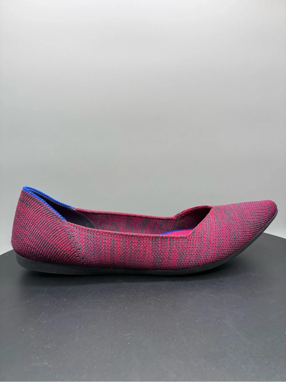 Rothy's The Point Flats Women 7 Red Black Multicolor Knit